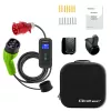 Qoltec Mobile EV Car Charger Adjustable 2in1 Type2 | 11kW | CEE 5 PIN | LCD | 3 phases | Portable | Wallbox | 5m