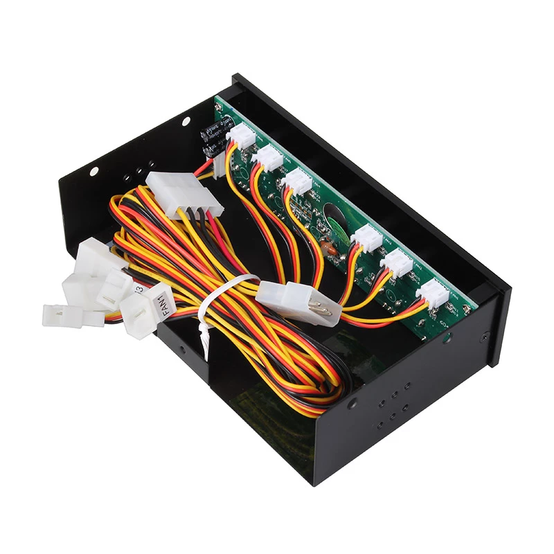 Ventilatora ātruma kontrolieris Akasa AK-FC-08BKV2 melns 6 kanālu