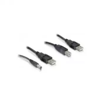 Kabeļu komplekts USB-A / DC + USB-B 0.3 m DeLOCK 82461