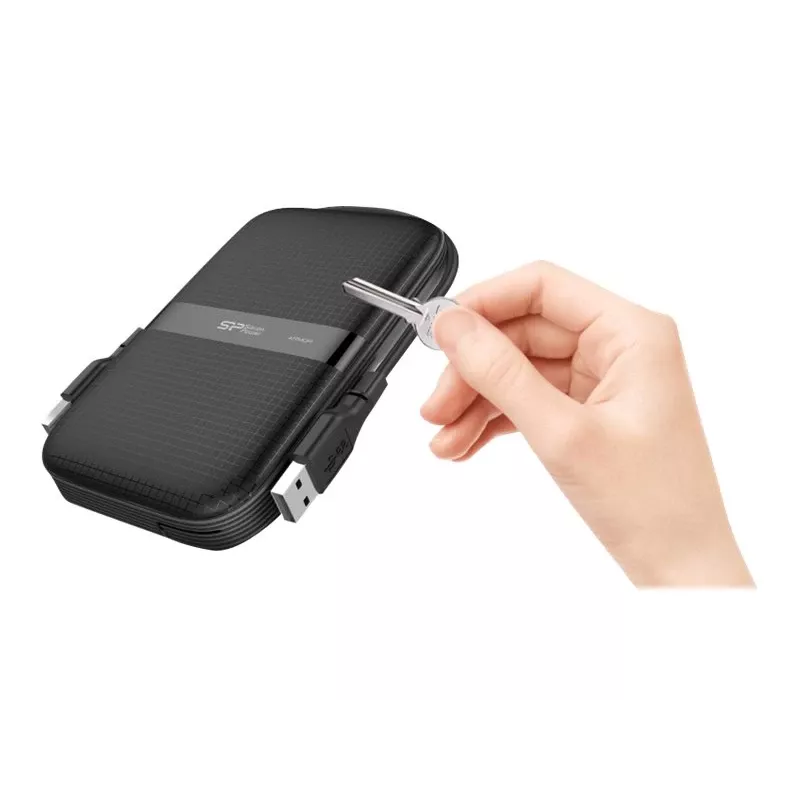 Ārējais cietais disks Silicon Power 2GB USB 3.2 Armor A60 Melns