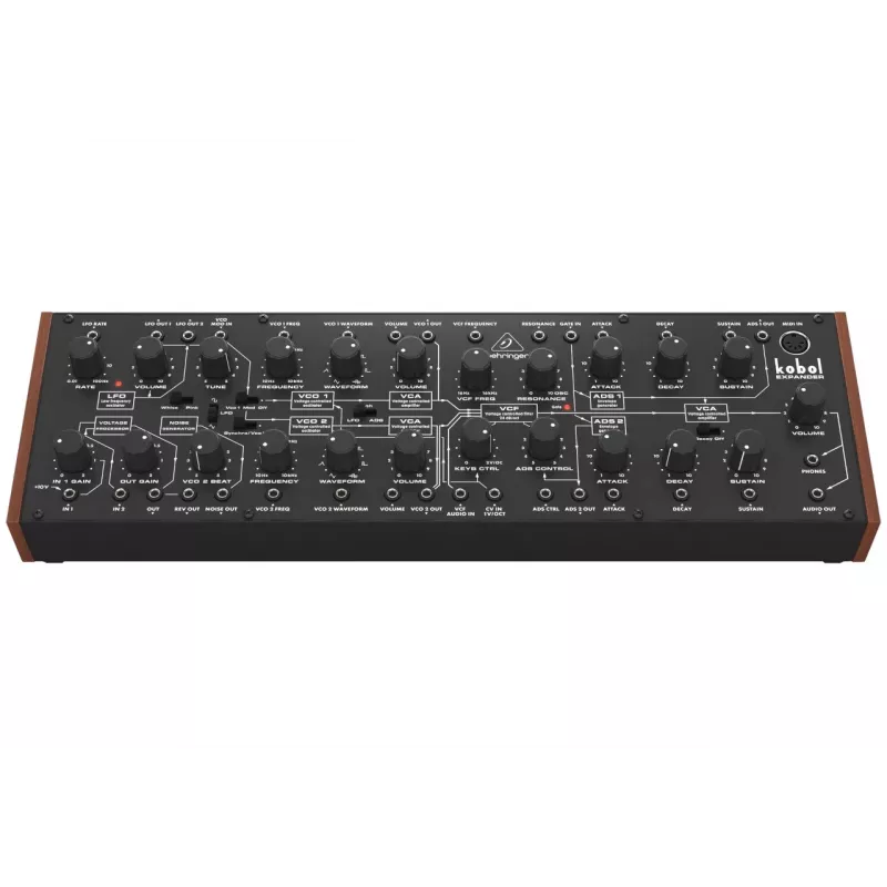 Analogais sintezators Behringer KOBOL Expander modulis — statīvā montējams paplašinājuma modulis