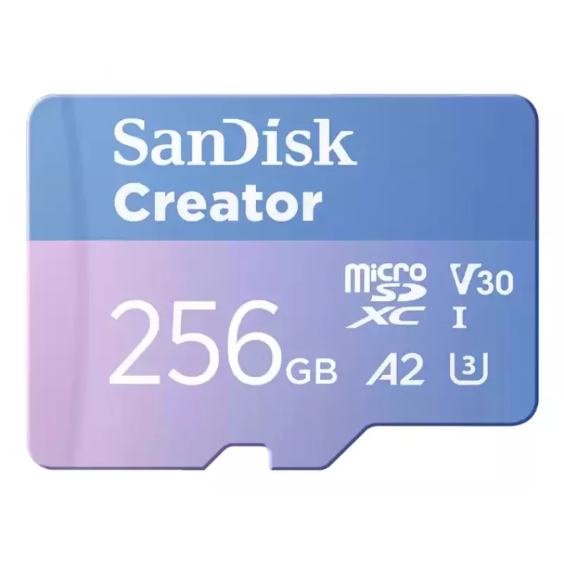 SanDisk Creator MicroSD atmiņas karte 256GB ar augstu pārraides ātrumu līdz 190 MB/s