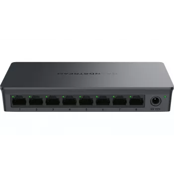 Nepārvaldāms slēdzis Grandstream GWN7701 — 8× Gigabit (10/100/1000), plastmasas korpuss, 16 Gbit/s komutācija, bez PoE