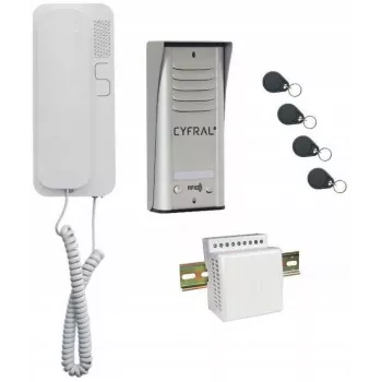 Intercom Cyfral Cosmo 1-TENANT Sudraba