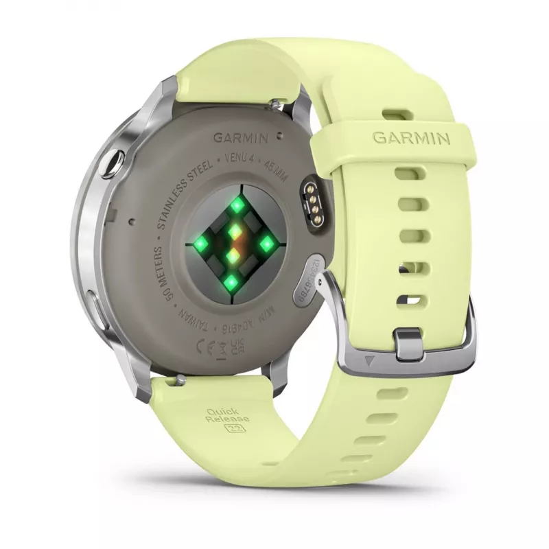 Garmin Venu 010-03014-02 viedpulkstenis / sporta pulkstenis 3.56 cm (1.4 inch) AMOLED 45 mm Digitāls 454 x 454 pikseļi Skārienekrāns Sudrabs Wi-Fi GPS (satelīts)