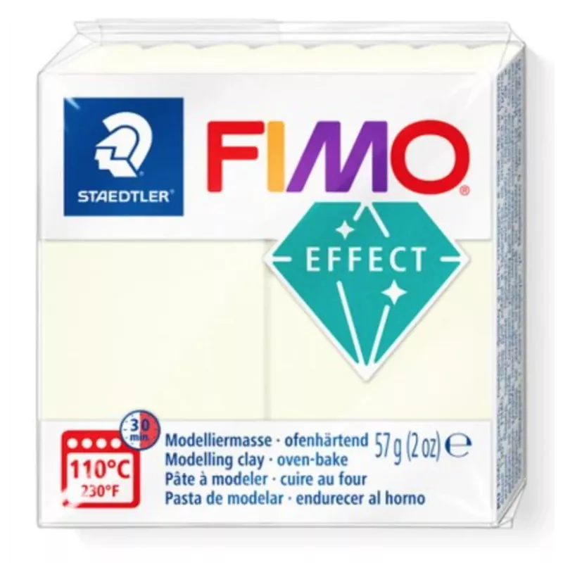 Modelēšanas māls FIMO effect glow in the dark 8010-041 — spīdums tumsā, mīksts polimērmāls, 57 g