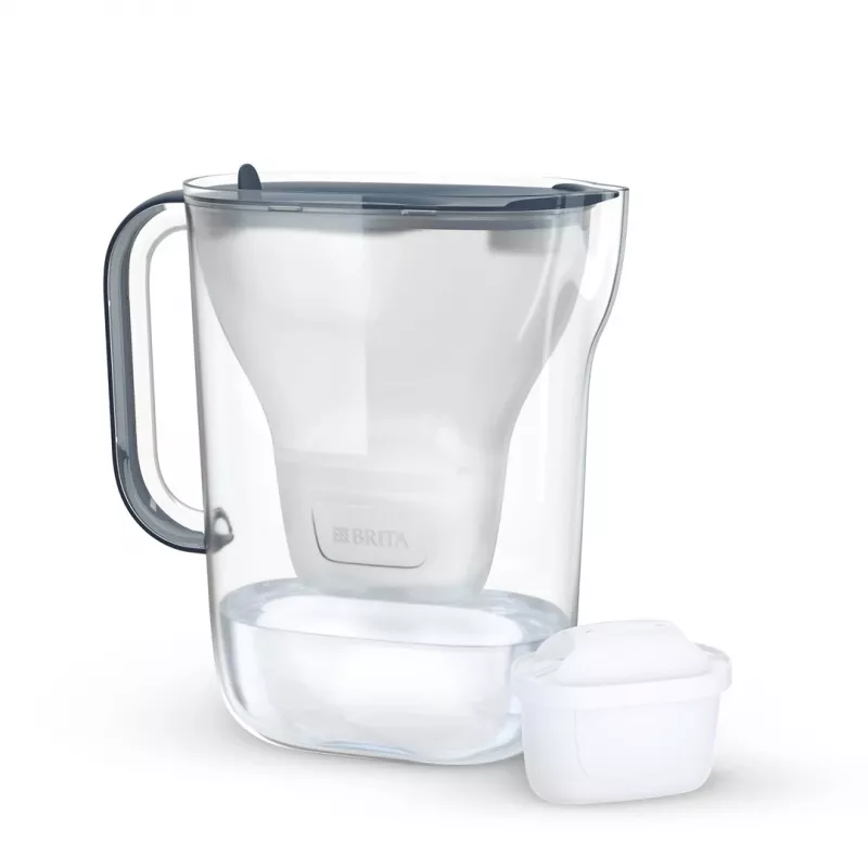 Ūdens filtra krūze BRITA Style Essential 2,4 L grafīta — krūze ar MAXTRA kasetni, Smart Light, 1,4 L filtrētās kapacitātes