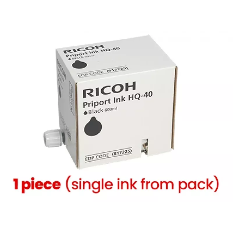 Ricoh Priport HQ-40 (817225) tintes kasetne, melna (1 gab.)
