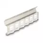 Keystone turētājs 12 portu, noliecams, 10 collu un 19 collu statņu/sienas montāžai, DELOCK 67040, metāls/plastmasa, sudrabains, 77×222×27 mm