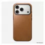 Mobilā tālruņa maciņš Nomad Modern Leather Case vāciņš iPhone 17 Pro, 16 cm (6,3 collas), dzeltenbrūns, āda un PC/TPU