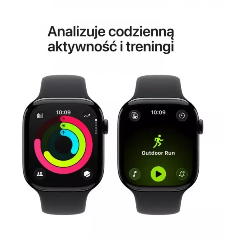 Apple Watch Series 11 GPS + Cellular 42mm Space Grey Aluminium Case ar Black Sport Siksniņu - M/L