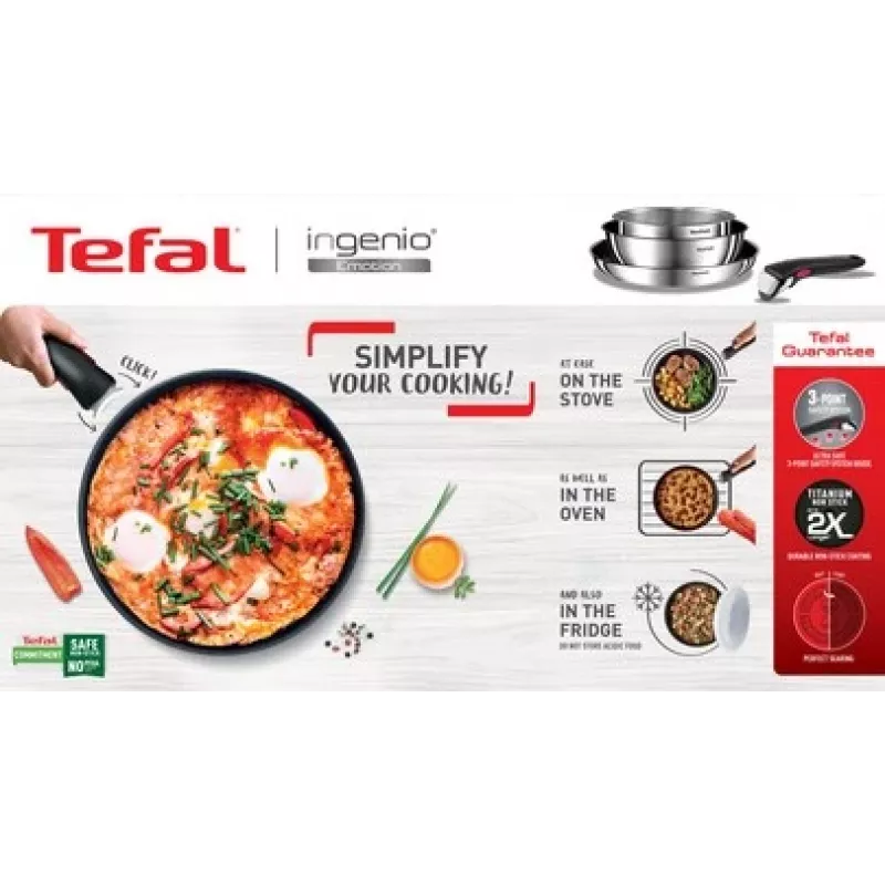 Universāls katls Tefal Emotion L897S374 nerūsējošais tērauds apaļš
