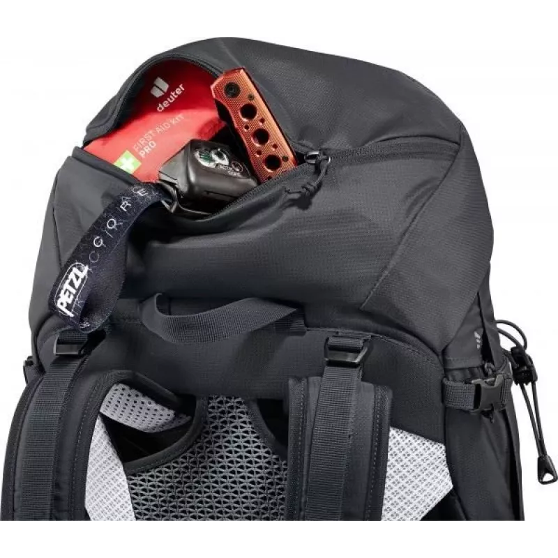 Mugursoma DEUTER Futura Pro 34 SL, sieviešu pārgājienu soma, 34 L, 1,56 kg, ventilācija, hidratācija 3 L, ķiveres stiprinājums, iekšējais tērauda rāmis