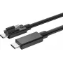 USB-C uz USB-C kabelis Exsys EX-K1599V-1.5 — 1,5 m ar rievotu skrūvējamu savienotāju