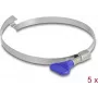 Skrūvju skava DeLOCK Butterfly Hose Clamp nerūsējošā tērauda 400 kreisās vītnes 80 - 100 mm 5 gab.