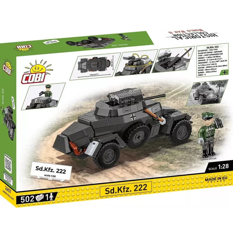 Cobi Blocks Sd.Kfz 222 modela komplekts COBI-2657 — 502 bloki