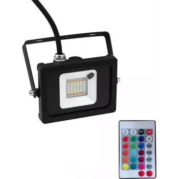 LED prožektors EUROLITE FL-10 SMD RGB IP65 10W, kompakts āra RGB prožektors