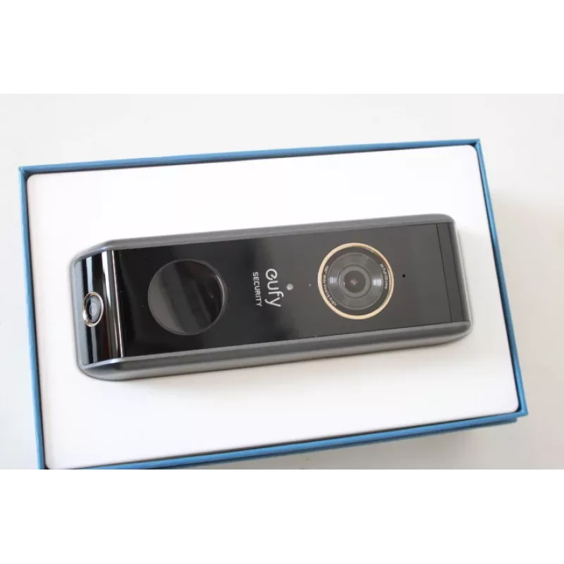 Video durvju zvans Eufy Doorbell 2 Pro — modelis T8213G11SO, melns, atjaunots (noskrāpēta augšdaļa)