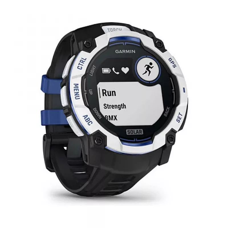 Viedpulkstenis GARMIN Instinct 3.05 cm (1.2 collu) AMOLED 45 mm 390x390 px Skārienjutīgs Melns Balts GPS 4 GB 53 g Silikona siksniņa