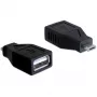 DeLOCK - USB adapteris - USB A tipa, 4 kontaktu (sievišķais) - 5 kontaktu Micro-USB B tipa (vīrišķais) (65296)