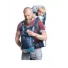 Bērnu nēsāšanas mugursoma Deuter Kid Comfort Pro, zila, poliamīds, maks. 22 kg, saulessargs, sānu kabata