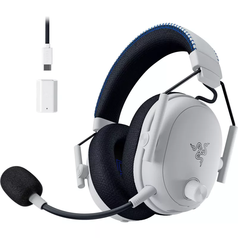 Austiņas Razer MelnsShark V3 Pro vadu bezvadu Bluetooth baltas