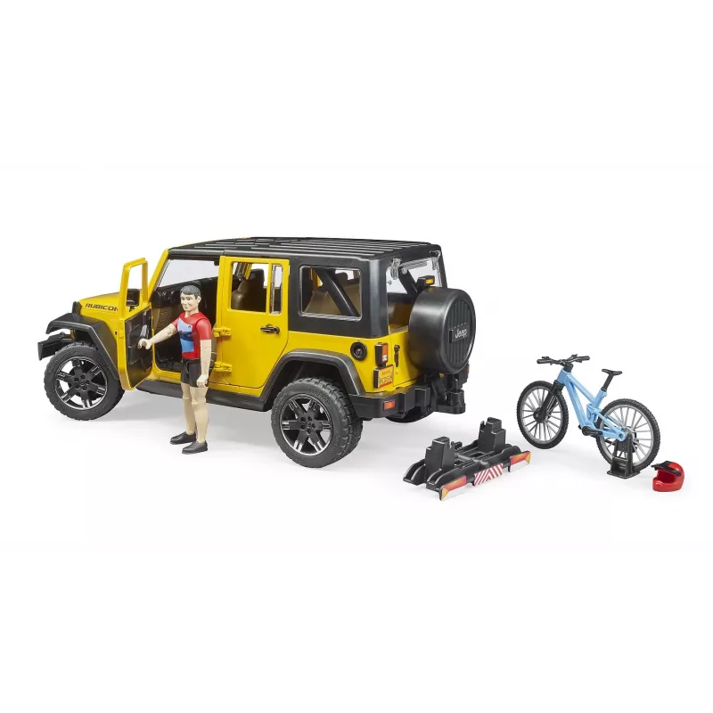 Jeep rotaļlieta BRUDER 02543 kalnu velosipēda un riteņbraucēja tēmai, ABS, daudzkrāsaina, no 4 gadu vecuma