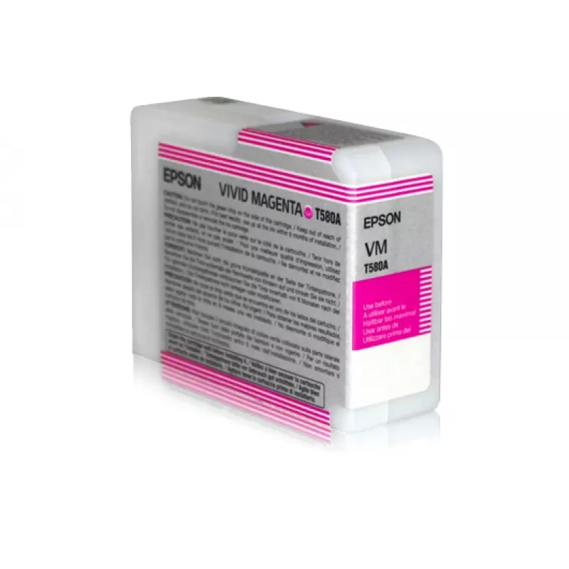 Epson Singlepack Vivid fuksīna T580A00, Spilgti fuksīns, Pigmenta tinte, 80 ml, 1 gab.
