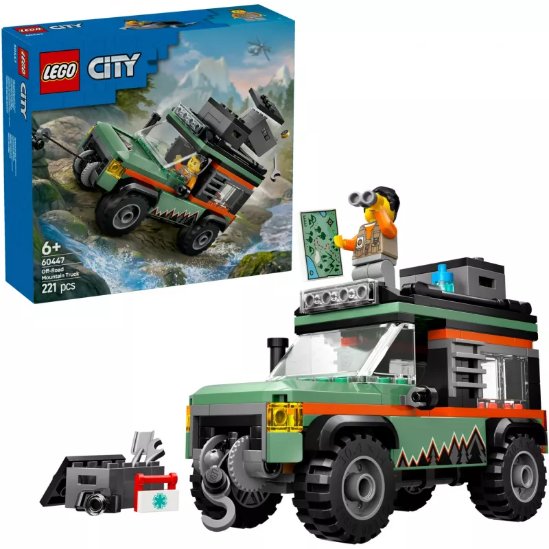 LEGO City bezceļa SUV 4x4 konstruktora komplekts 60447 — 221 detaļas, 1 minifigūra, vecums 6+