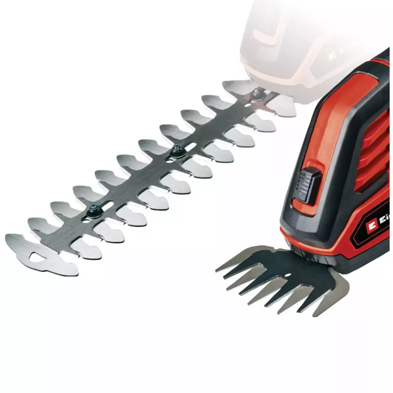 Zāles un krūmu šķēres EINHELL GE-CG 18/100 Li 18 V Li‑Ion 2,5 Ah — bezvada trimmeris ar asmeņiem 100 mm