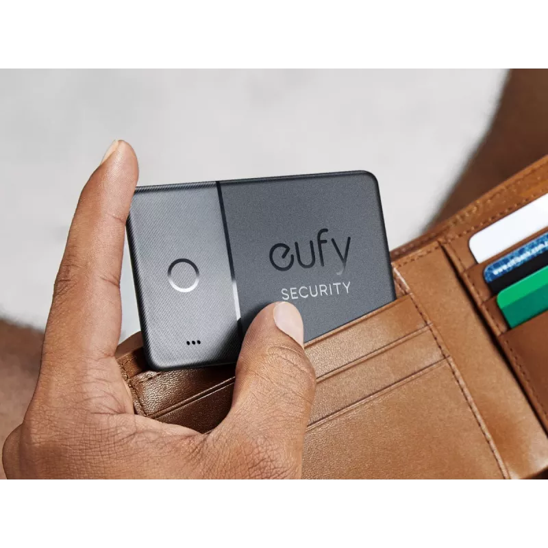 GPS izsekotājs Eufy SmartTrack Card melns universāls akumulatora darbības laiks 26280 h