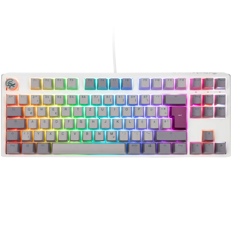 Ducky One 3 TKL Mist pelēka tastatūra spēlēm, USB, vācu