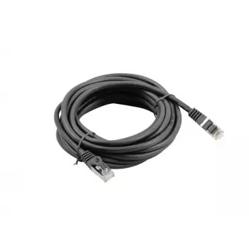 Lanberg Cat6 tīkla kabelis RJ-45 uz RJ-45 PCF6-10CC-0500-BK, 5 m, F/UTP, 250 MHz, melns