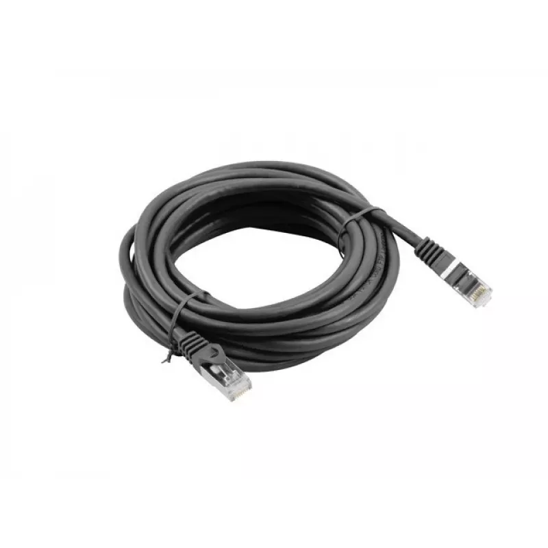 Lanberg Cat6 tīkla kabelis RJ-45 uz RJ-45 PCF6-10CC-0500-BK, 5 m, F/UTP, 250 MHz, melns