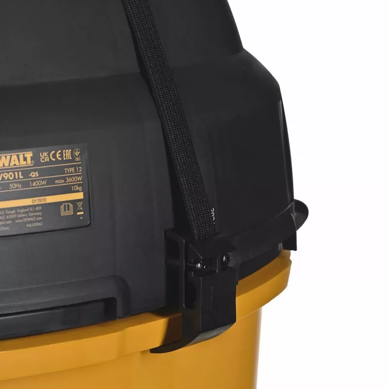 DeWALT DWV901L putekļu nosūcējs Melns, Dzeltens 30 L 1400 W