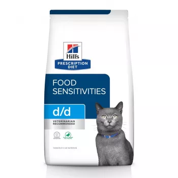 HILL'S PRESCRIPTION DIET Feline d/d Sausa kaķu barība pīle, zirņi 1,5 kg