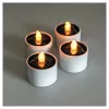 LED saules gaismas tējas sveces RealPower STL-4, komplektā 4 gab., ar baterijām darbināmas saules LED tējas sveces