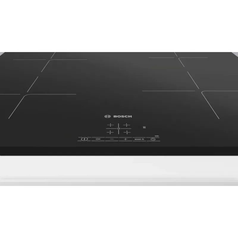 Bosch | Plīts virsma | PUE63KBB6E | Indukcijas | Degļu/gatavošanas zonu skaits 4 | Skārienjutīga | Taimeris | Melna