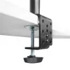 Maclean MC-967 Divu monitoru vertikālais galda stiprinājums, VESA max 100x100, 13-27 inch, 2x 9 kg, pulverkrāsots, ar slīpumu, rotāciju un regulēšanu