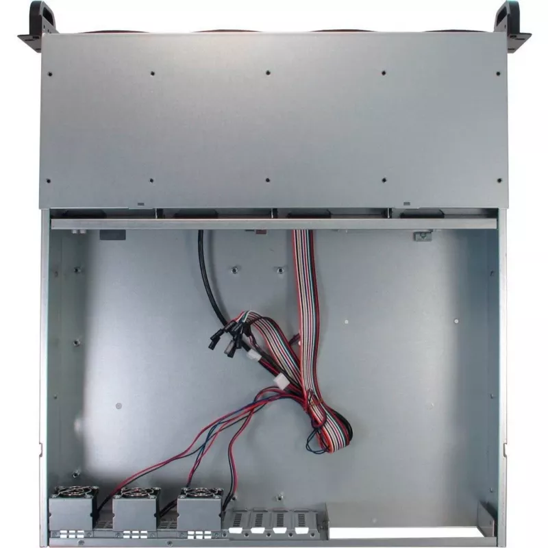 Server Case Inter-Tech 2U 2404L Rack Melns, pelēka