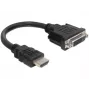 kabelis HDMI-DVI M/F DeLOCK 0.2m