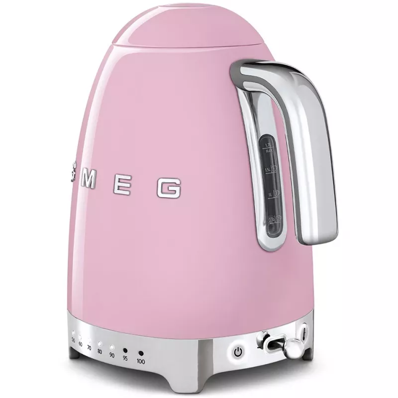 Smeg KLF04PKEU tējkanna cadillac rozā, mainīga temperatūra