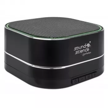 Portable Speaker Manhattan Metallic, Melns