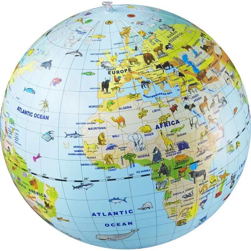 Caly Animal Globe Maxi Globe 50 cm, Daudzkrāsains