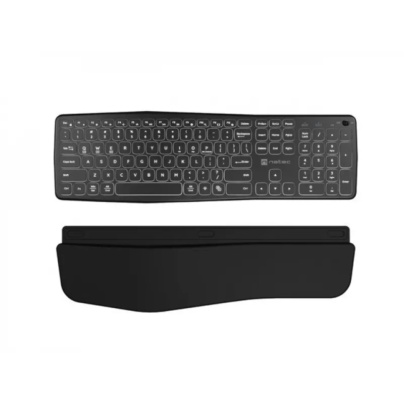 NATEC PORIFERA tastatūra Mājai/Birojam Bluetooth QWERTY US International Melna