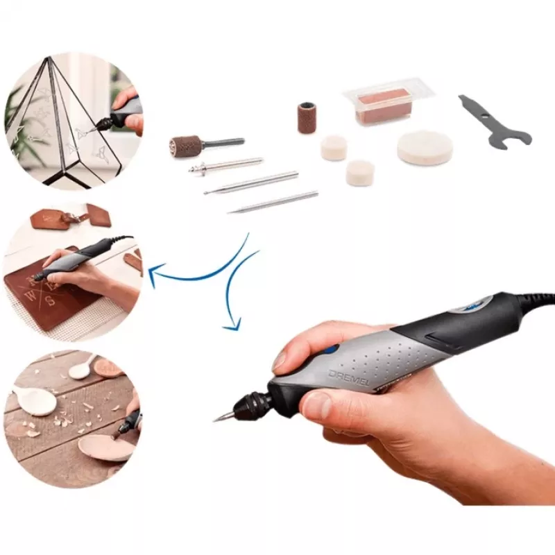 Rotējošais instruments Dremel F0132050JM 130 W ar maināmu ātruma regulēšanu un kompaktu dizainu