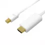 Mini DisplayPort uz HDMI, 4K, 3 m, balts