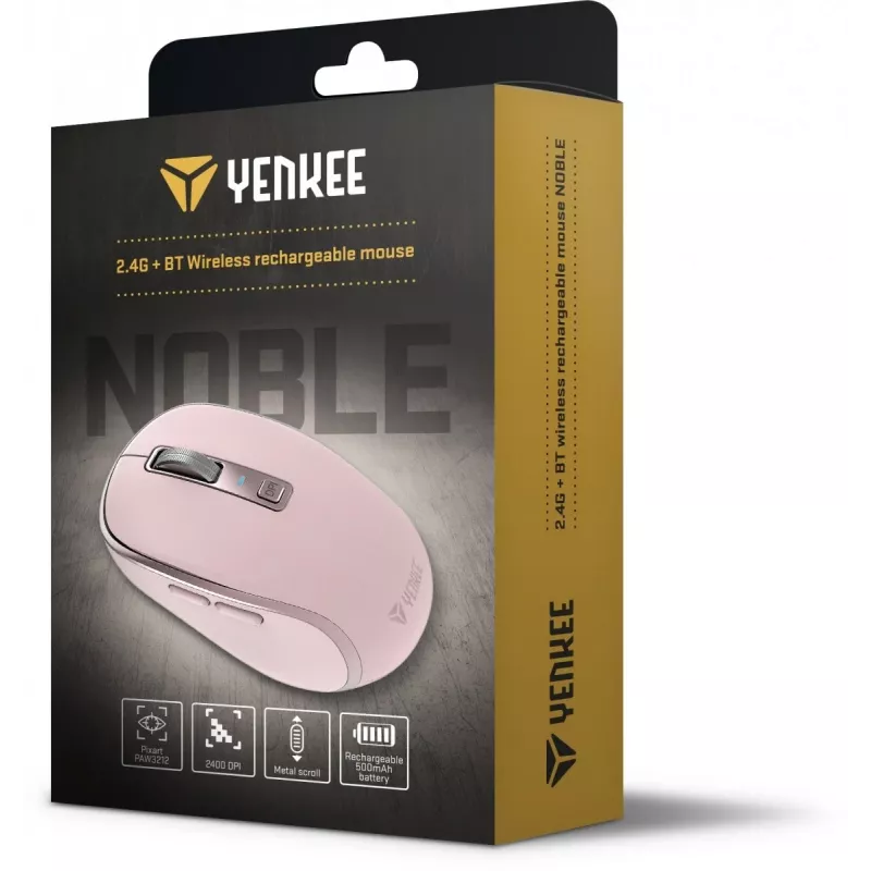 Bezvadu pele YENKEE YMS 2085PK NOBLE Dual WiFi Bluetooth