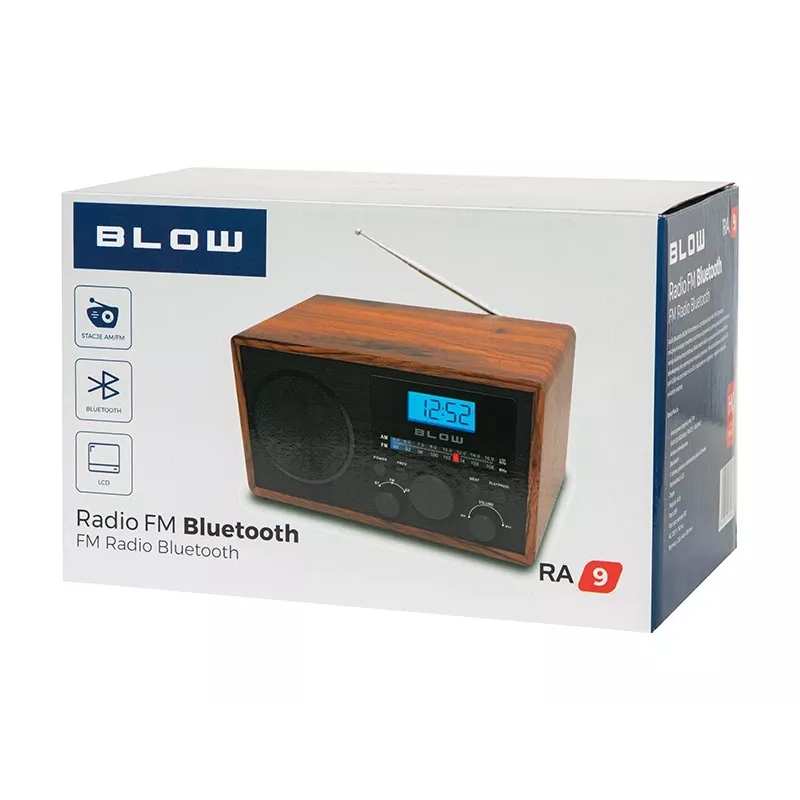 Pārnēsājams analogais AM/FM radio BLOW RA9 V.2 — AM un FM uztveršana, ar baterijām darbināms, analogā tūninga