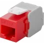 Wentronic Goobay CAT 6a KeyStone RJ45 savienotājs, neekranēts, 500 MHz, sarkans-balts (90689)